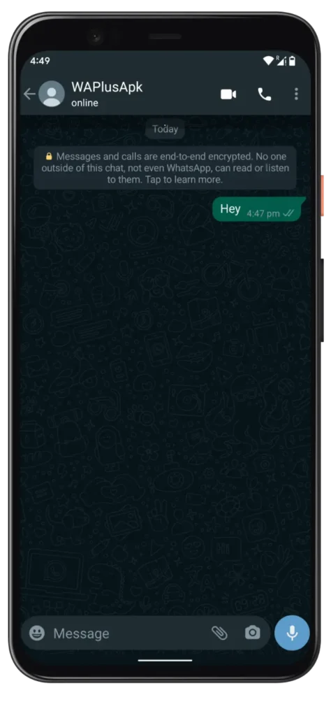 Mavi WhatsApp Plus Sohbet Arayüzü