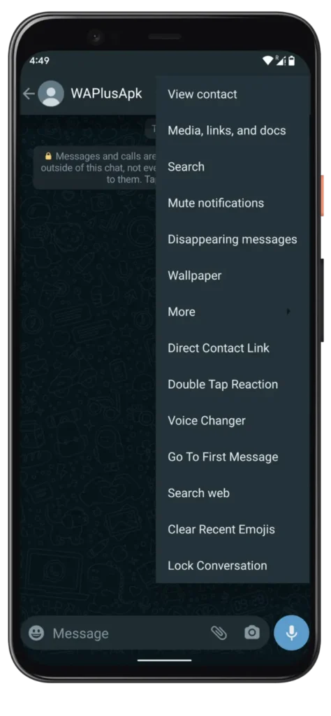 Mavi WhatsApp Plus Sohbet Ayarları